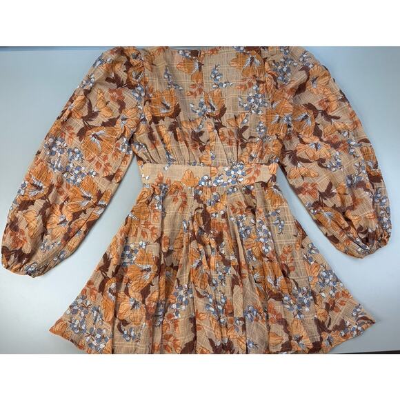 VTG Anthropologie Womens Flying Tomato Dress M Boho 70s Retro Ruffle Sheer Vneck - Picture 14 of 16